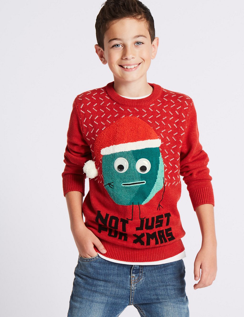 Pure Cotton Christmas Jumper (3-14 Years) 3 of 5