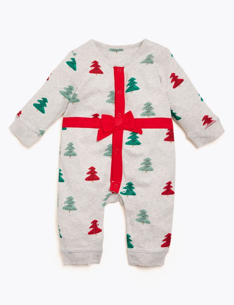 Pure Cotton Christmas Present All in One (0-2 Yrs) 1 of 3
