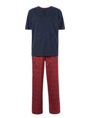 Pure Cotton Christmas T-Shirt & Trousers Set Image 2 of 4