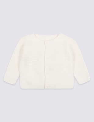 chunky cotton knit cardigan