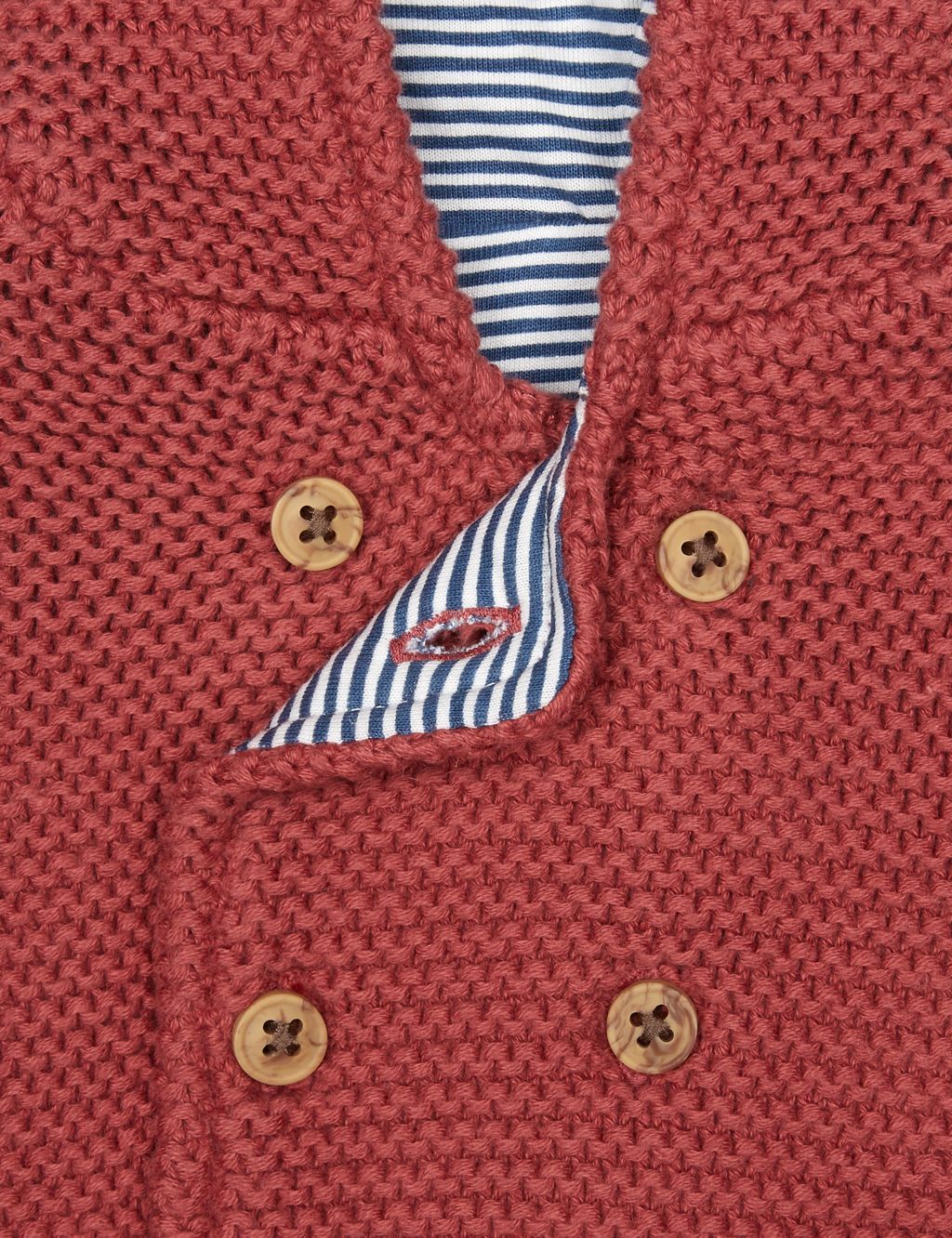 Pure Cotton Chunky Knit Hooded Cardigan 2 of 3