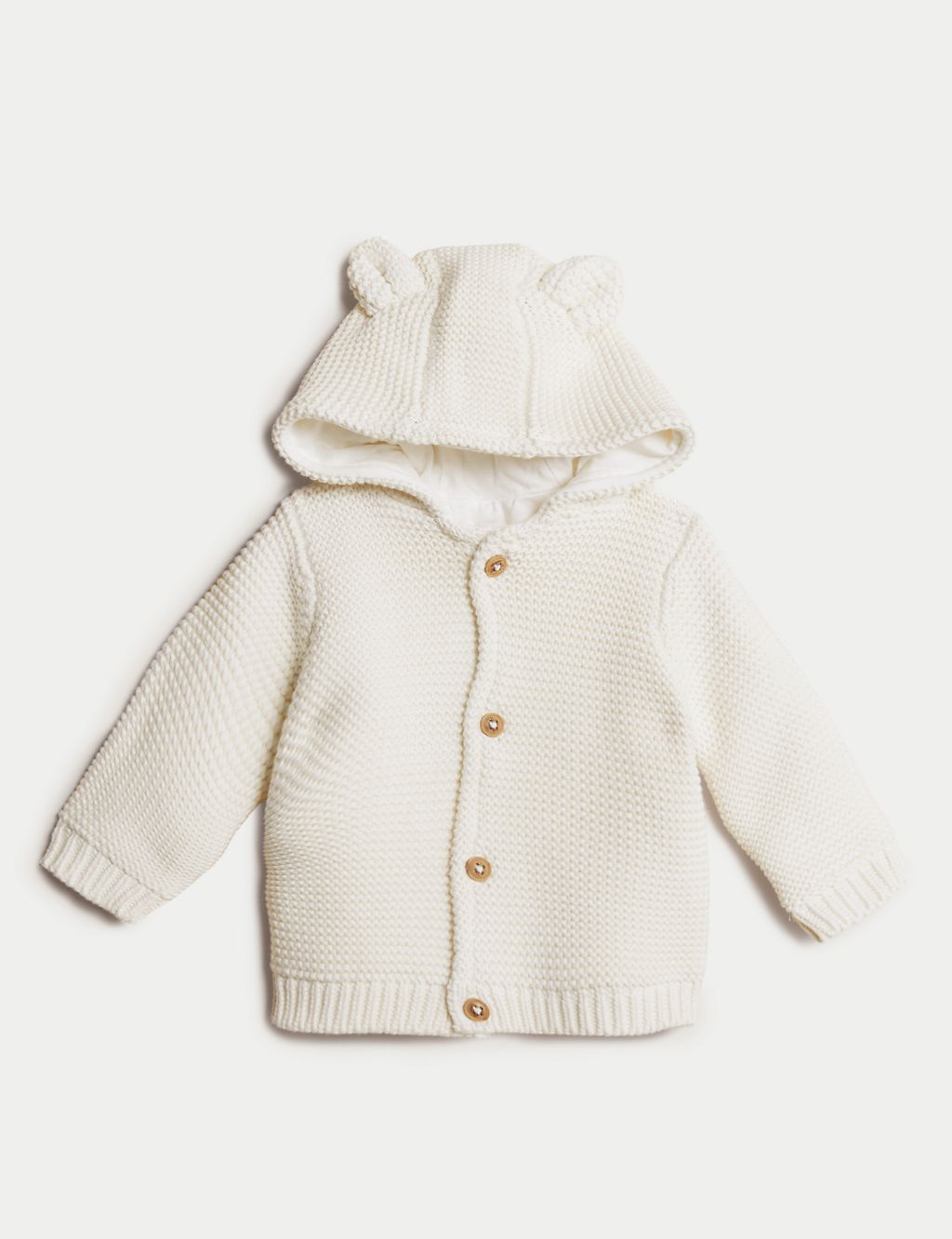 Pure Cotton Chunky Knitted Cardigan (0-3 Yrs) 1 of 4