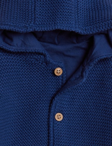 Pure Cotton Chunky Knitted Cardigan (0-3 Yrs) 4 of 6