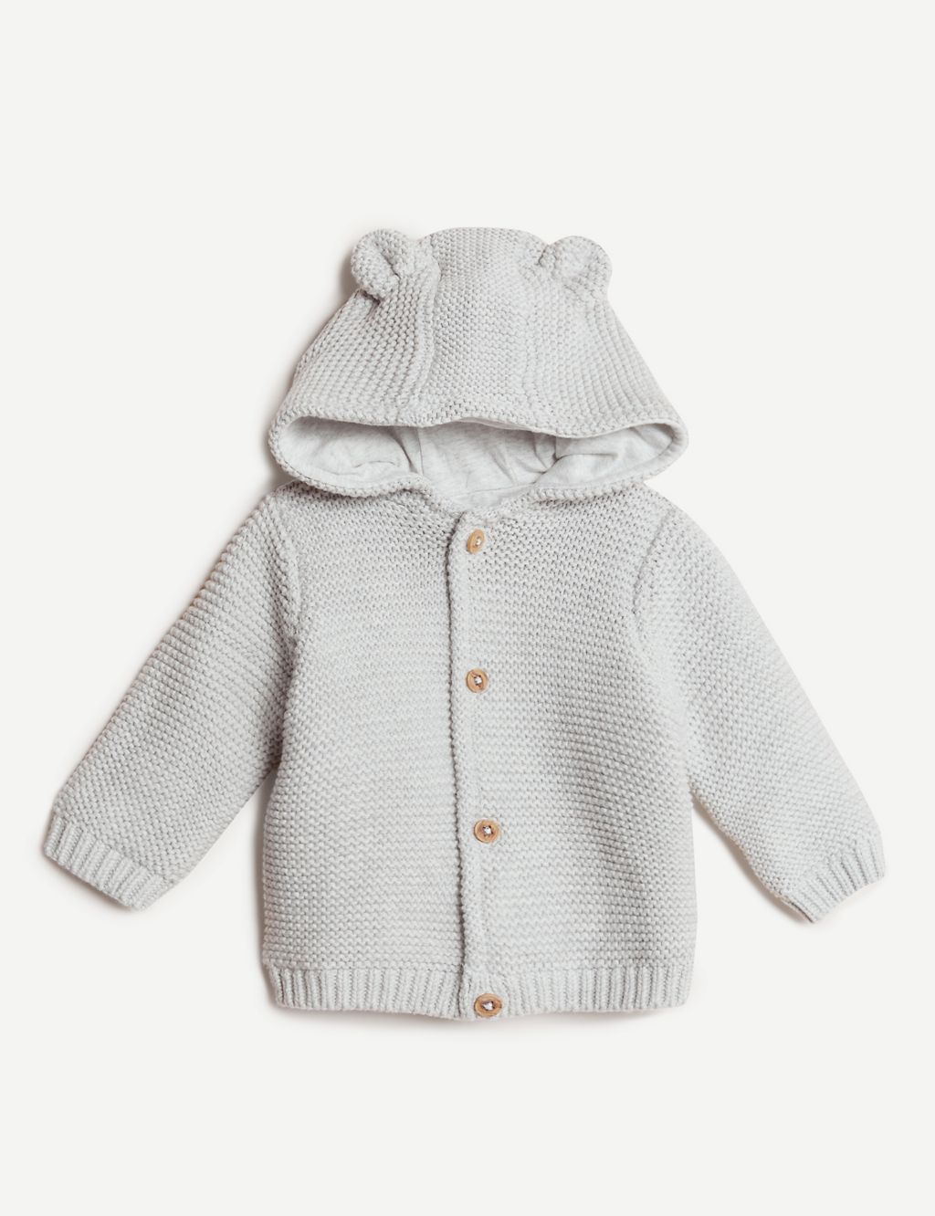 Pure Cotton Chunky Knitted Cardigan (0-3 Yrs) 1 of 6