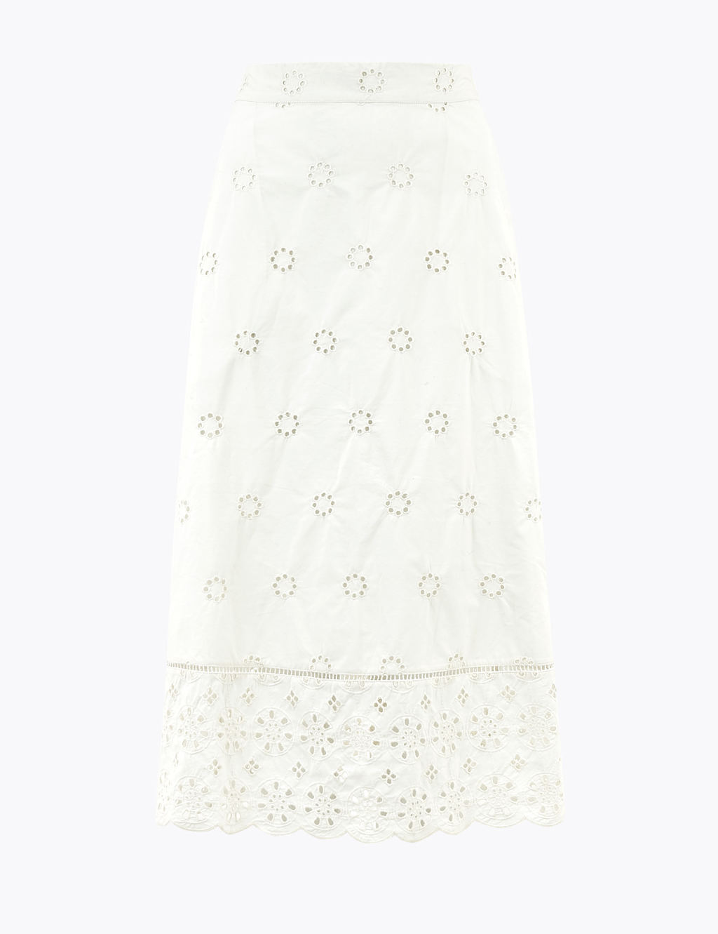 Pure Cotton Circle Midi Skirt M&S Collection M&S