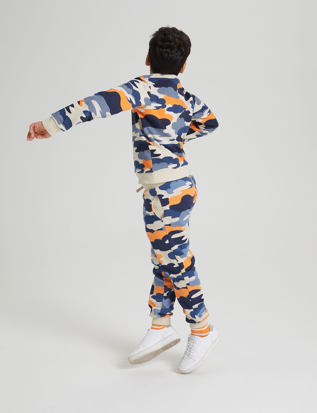 Pure Cotton Cloud Print Joggers (2-10 Yrs) 1 of 3