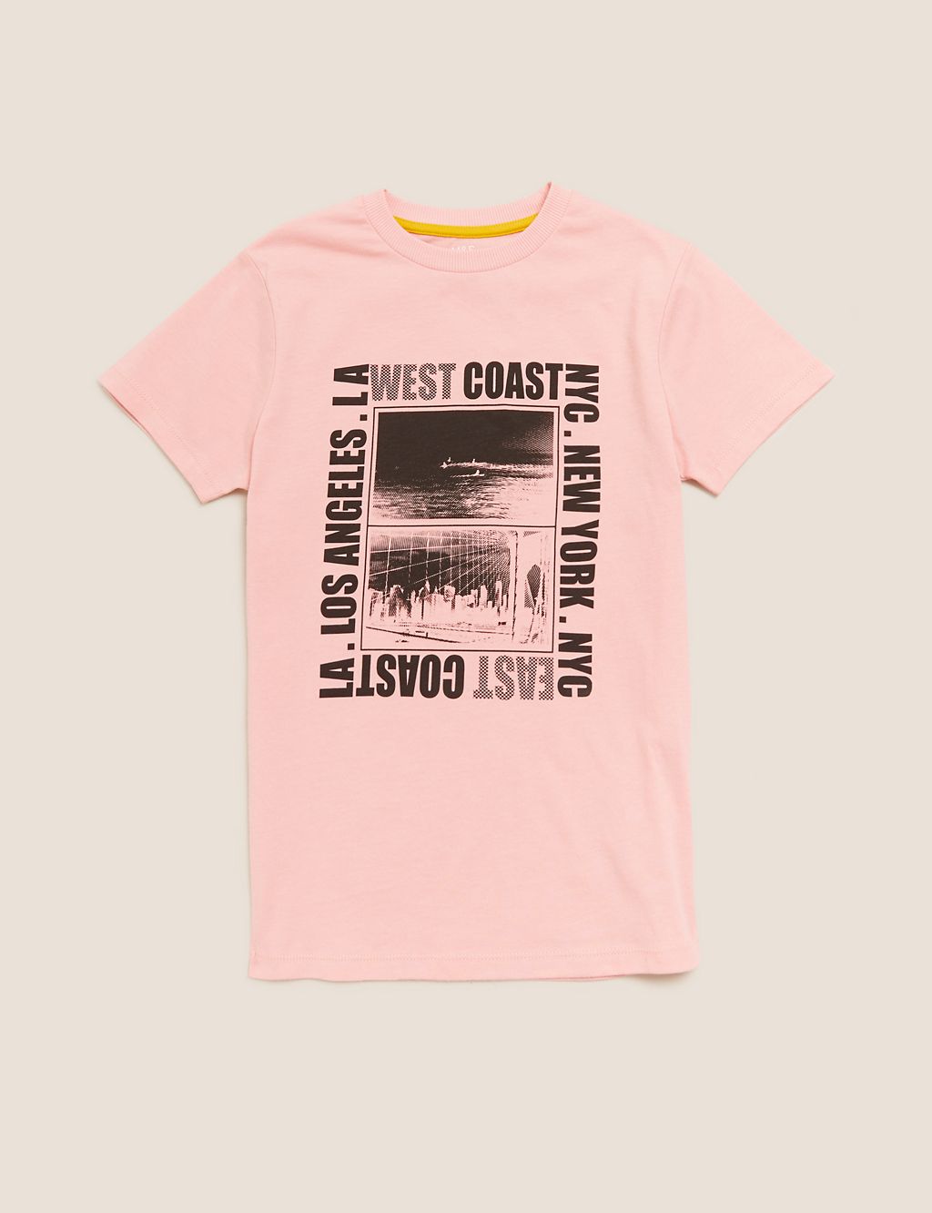 Pure Cotton Coast Print T-Shirt (6-16 Yrs) 1 of 4
