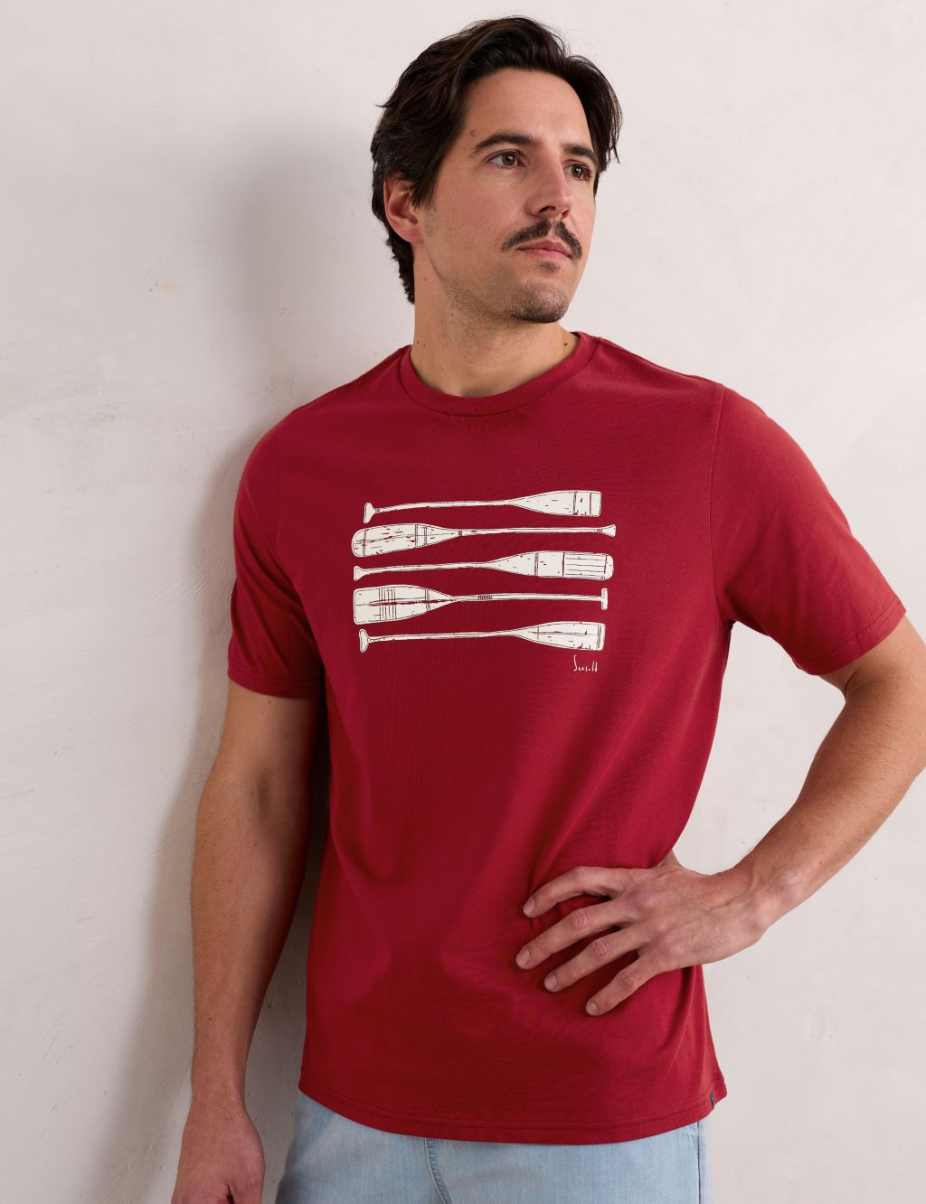 Pure Cotton Coastal Print Crew Neck T-Shirt 2 of 5