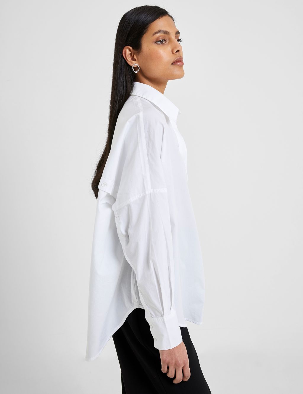 Pure Cotton Collared Button Detail Shirt | French Connection | M&S