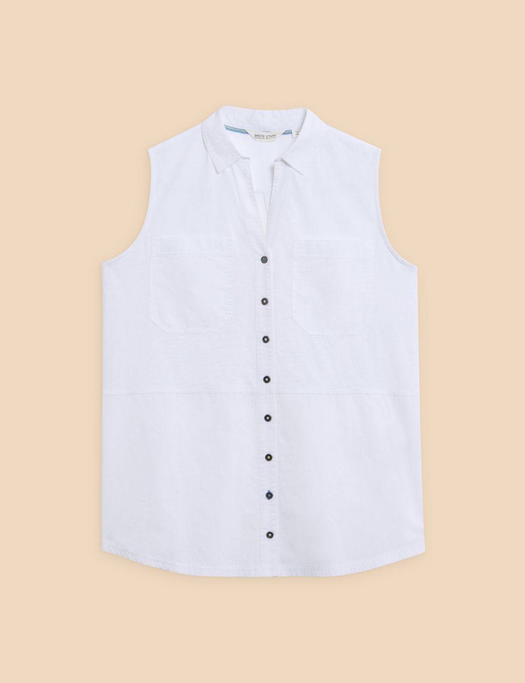 Pure Cotton Collared Longline Shirt 1 of 6