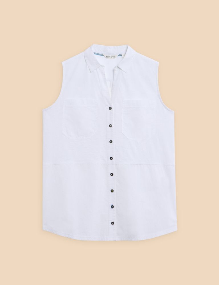 Pure Cotton Collared Longline Shirt 2 of 6