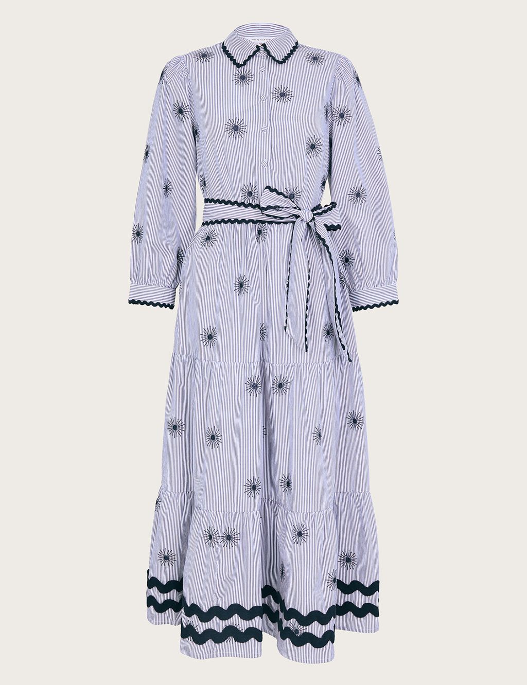 Pure Cotton Collared Midaxi Shirt Dress 1 of 6