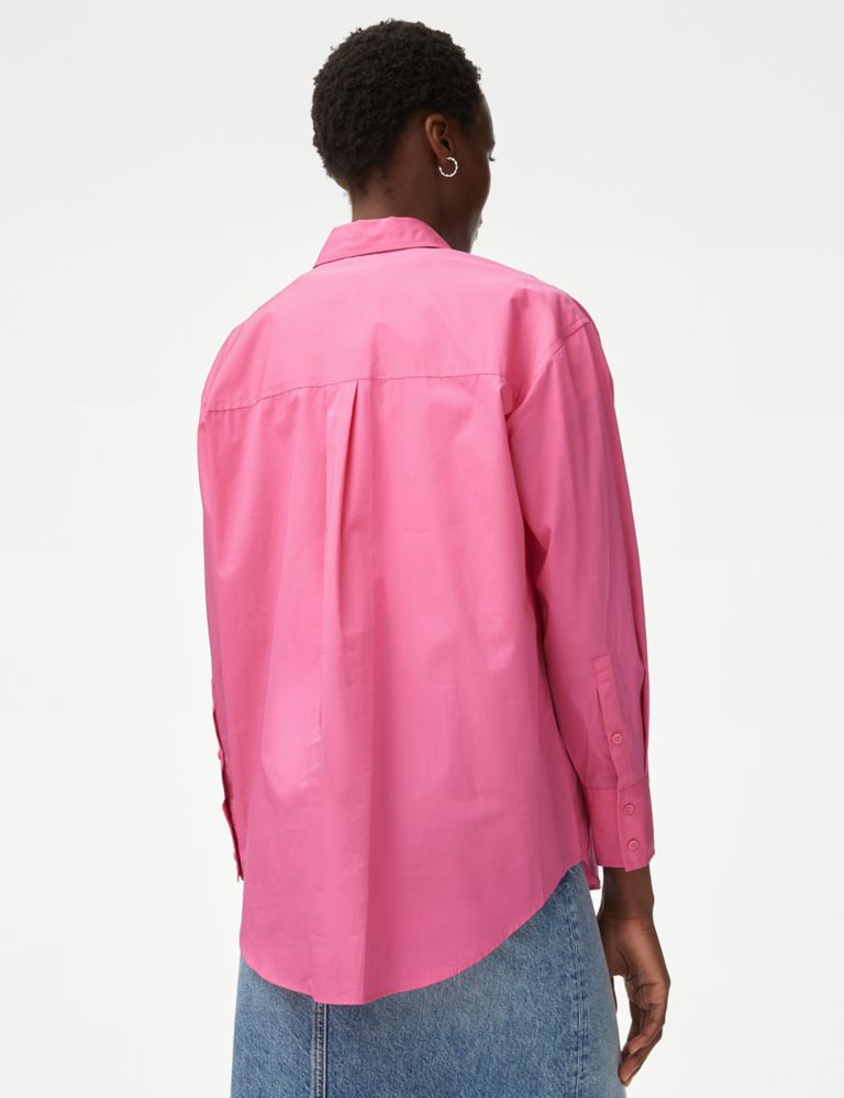 Pure Cotton Collared Oversized Shirt 5 of 5
