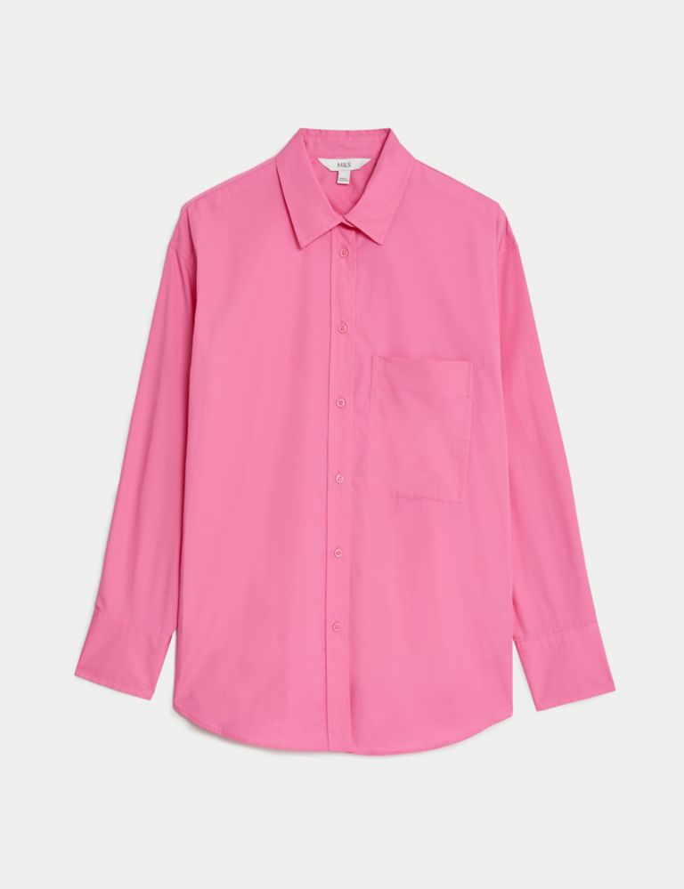 Pure Cotton Collared Oversized Shirt 2 of 5
