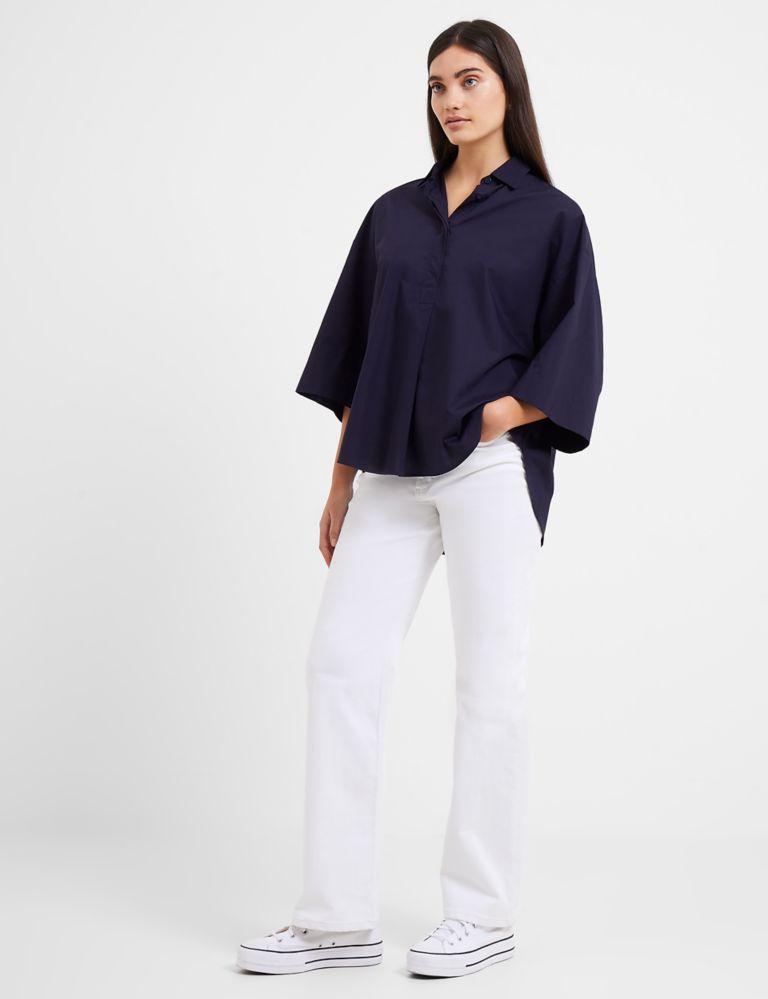 Pure Cotton Collared Relaxed Popover Shirt 2 of 3