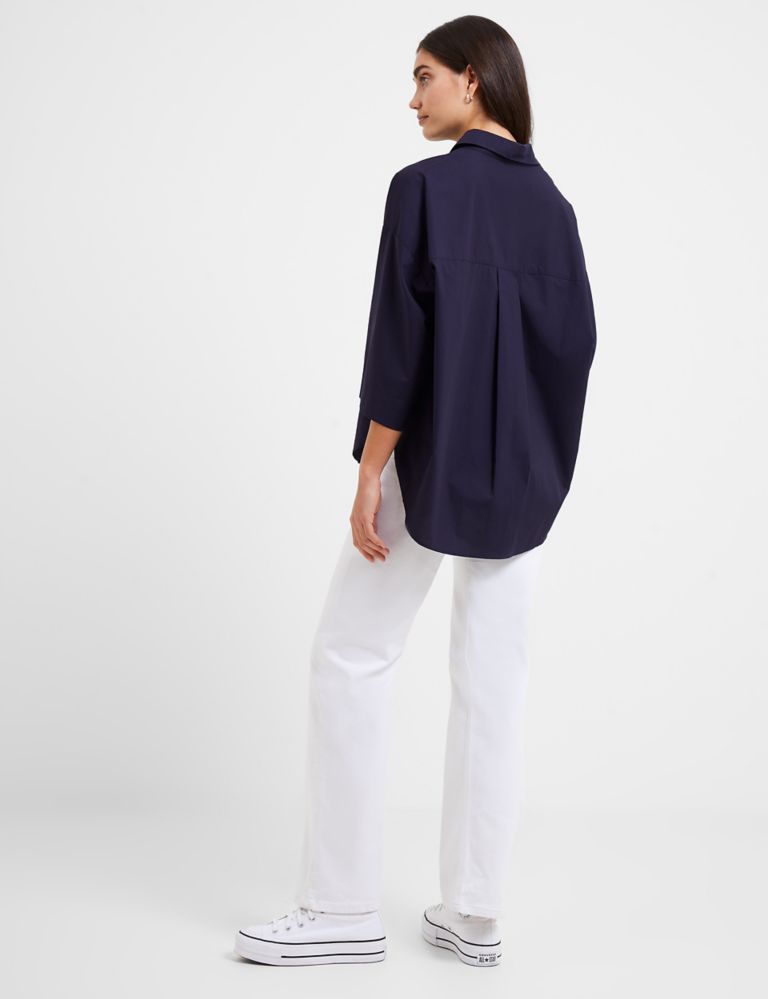 Pure Cotton Collared Relaxed Popover Shirt 3 of 3