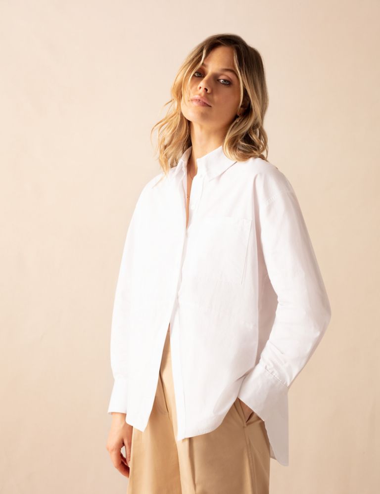 Pure Cotton Collared Relaxed Shirt 1 of 3