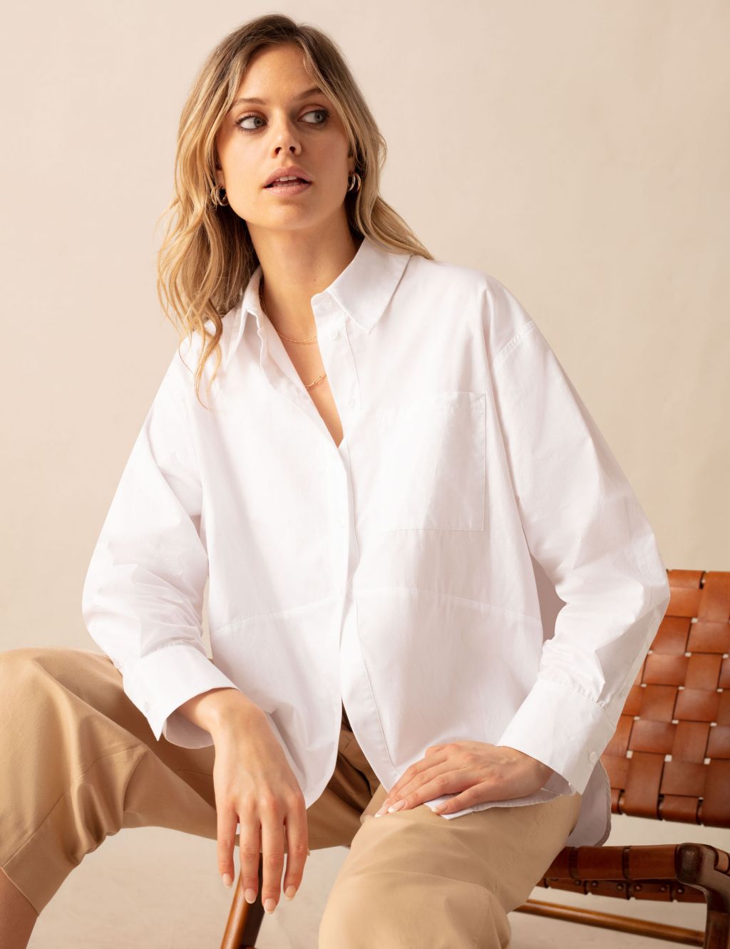 Pure Cotton Collared Relaxed Shirt 1 of 3