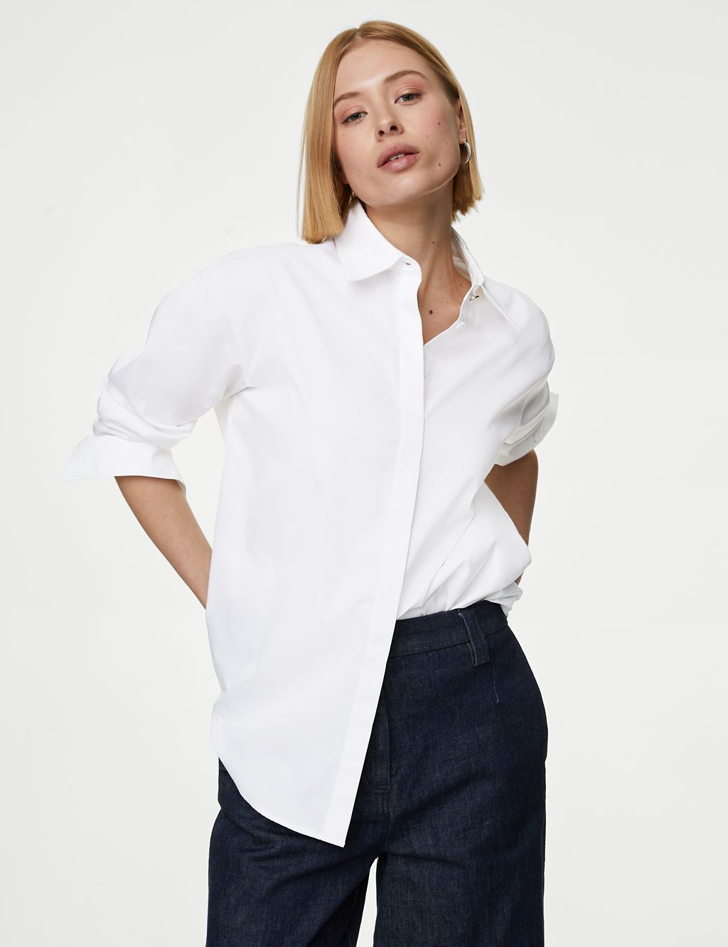 Pure Cotton Collared Relaxed Shirt 2 of 6