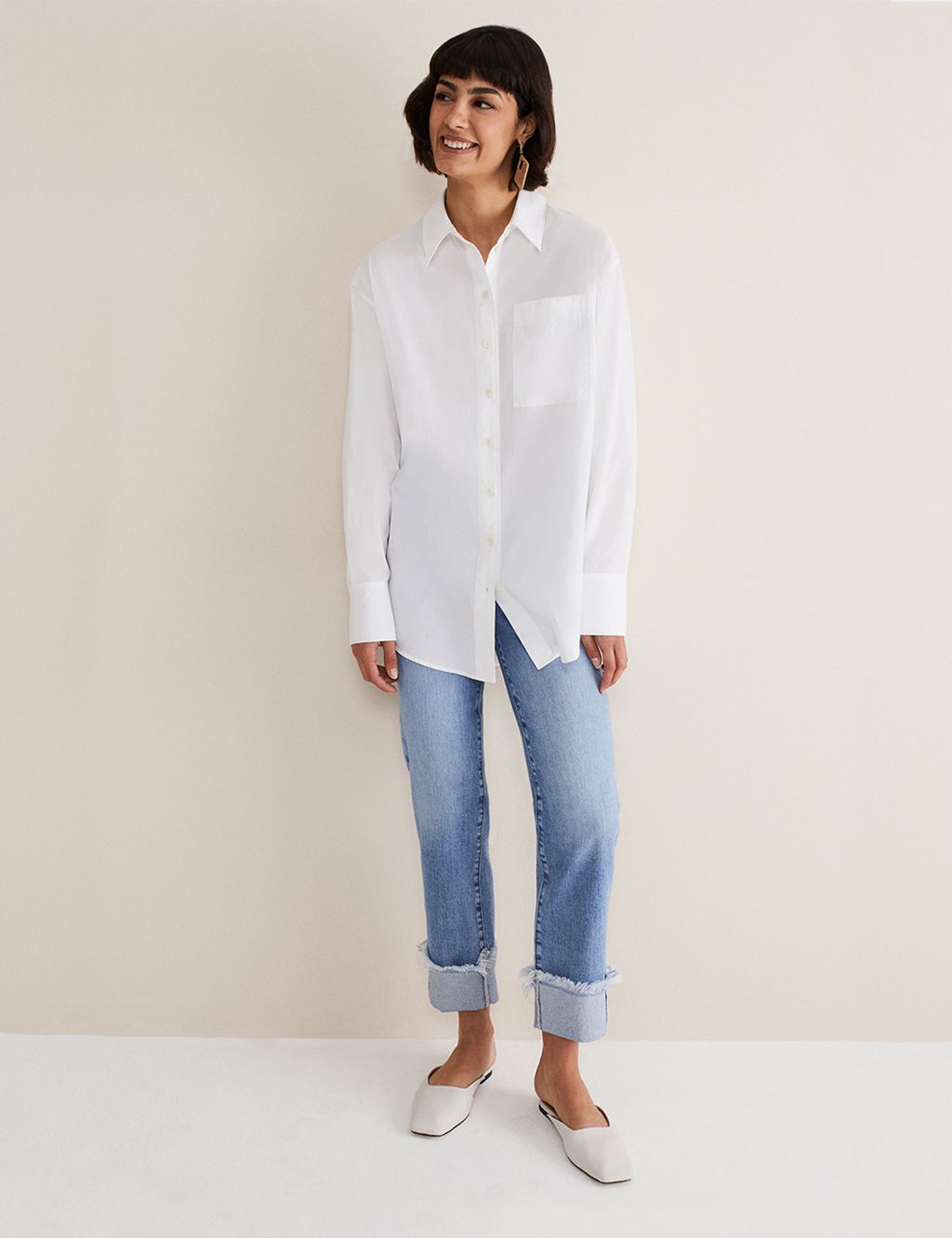 Pure Cotton Collared Relaxed Shirt 4 of 6