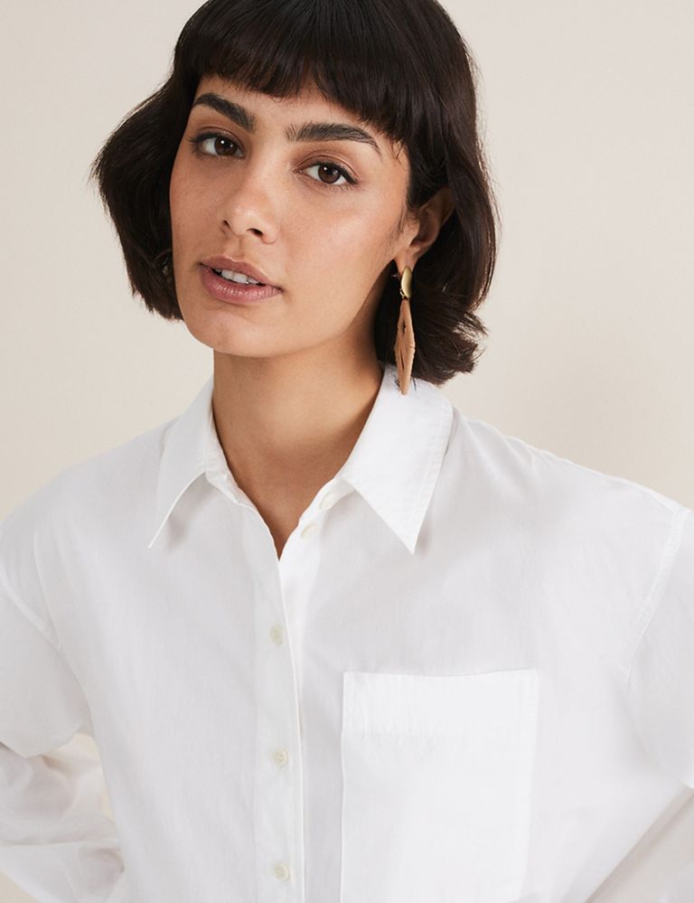 Pure Cotton Collared Relaxed Shirt 6 of 6