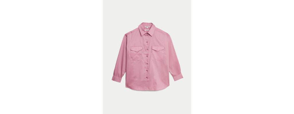 Pure Cotton Collared Relaxed Utility Shirt 1 of 5