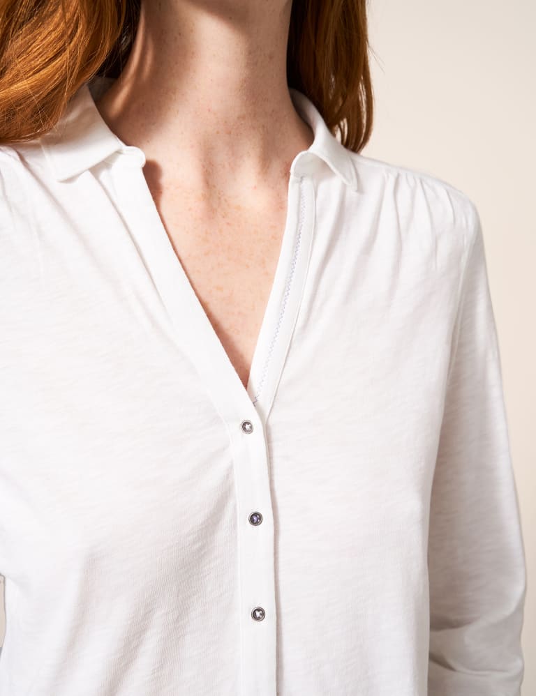 Pure Cotton Collared Shirt White Stuff M&S