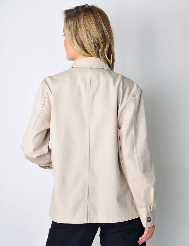 Pure Cotton Collared Utility Jacket 3 of 5