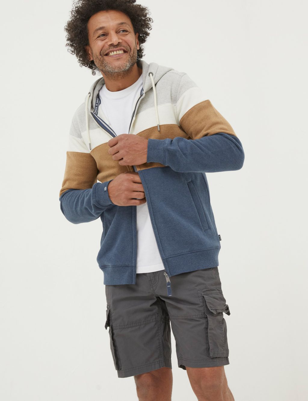 Pure Cotton Colour Block Long Sleeve Hoodie 3 of 4