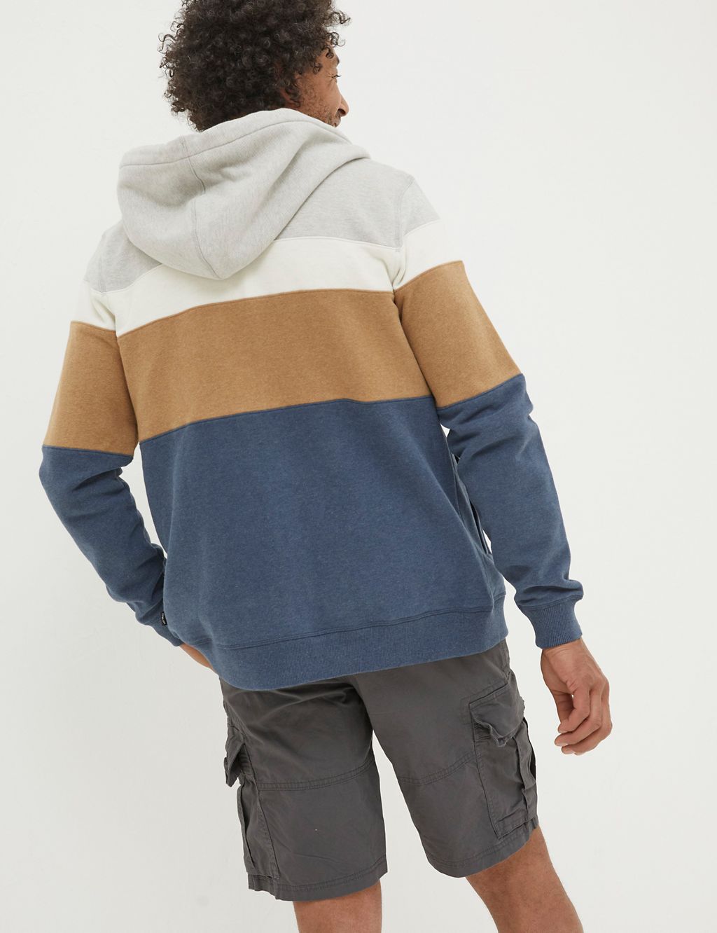 Pure Cotton Colour Block Long Sleeve Hoodie 2 of 4