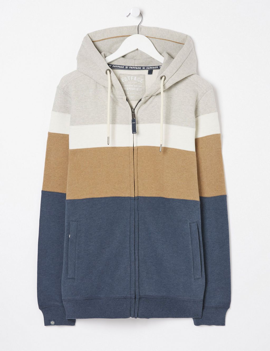 Pure Cotton Colour Block Long Sleeve Hoodie 1 of 4