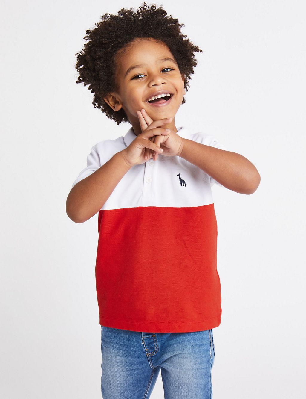 Pure Cotton Colour Block Polo Shirt (3 Months - 7 Years) 3 of 4