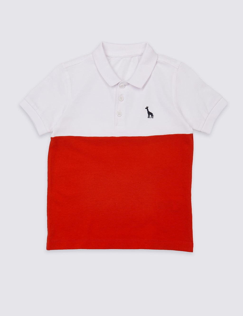 Pure Cotton Colour Block Polo Shirt (3 Months - 7 Years) 1 of 4