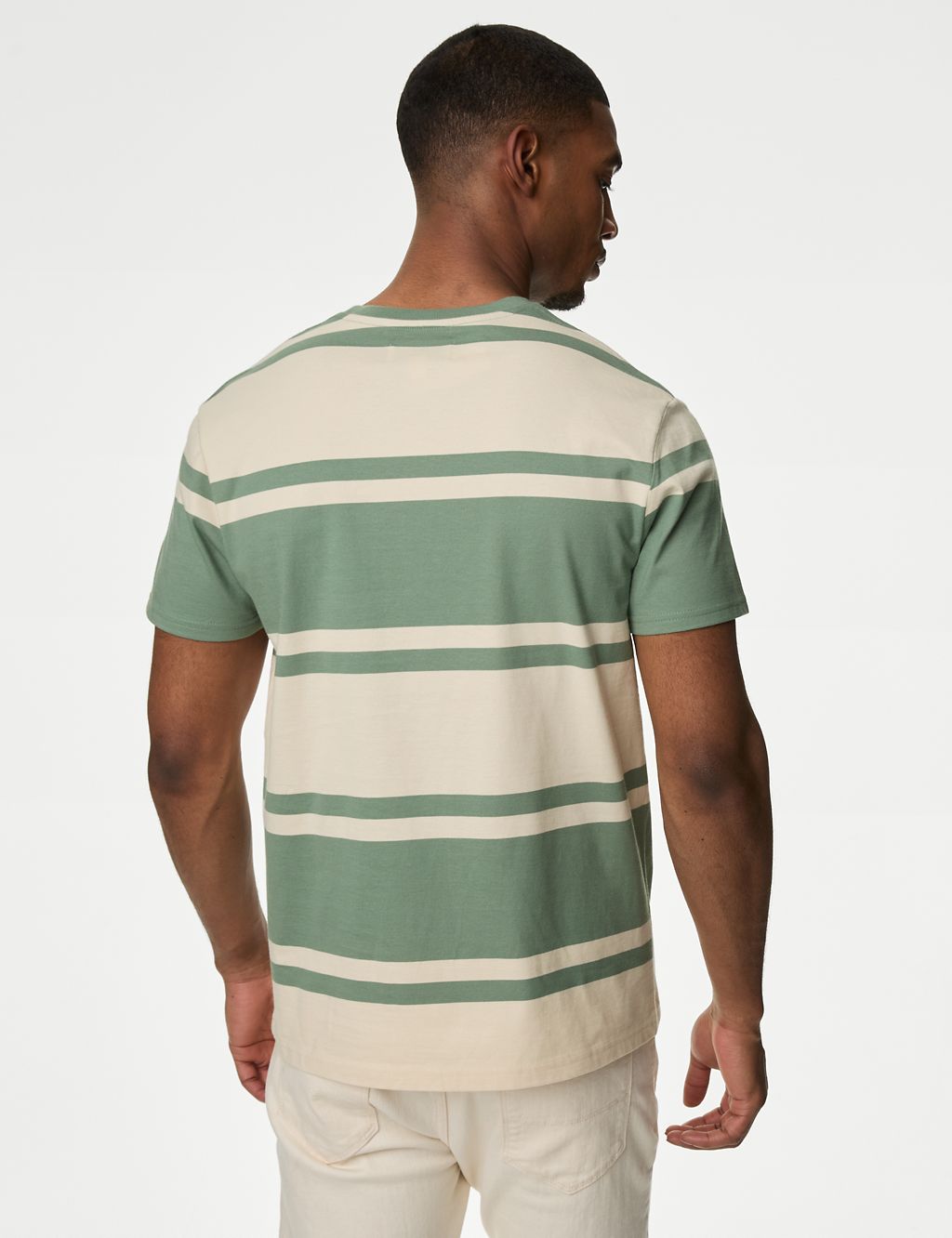 Pure Cotton Colour Block Striped T-Shirt 5 of 5