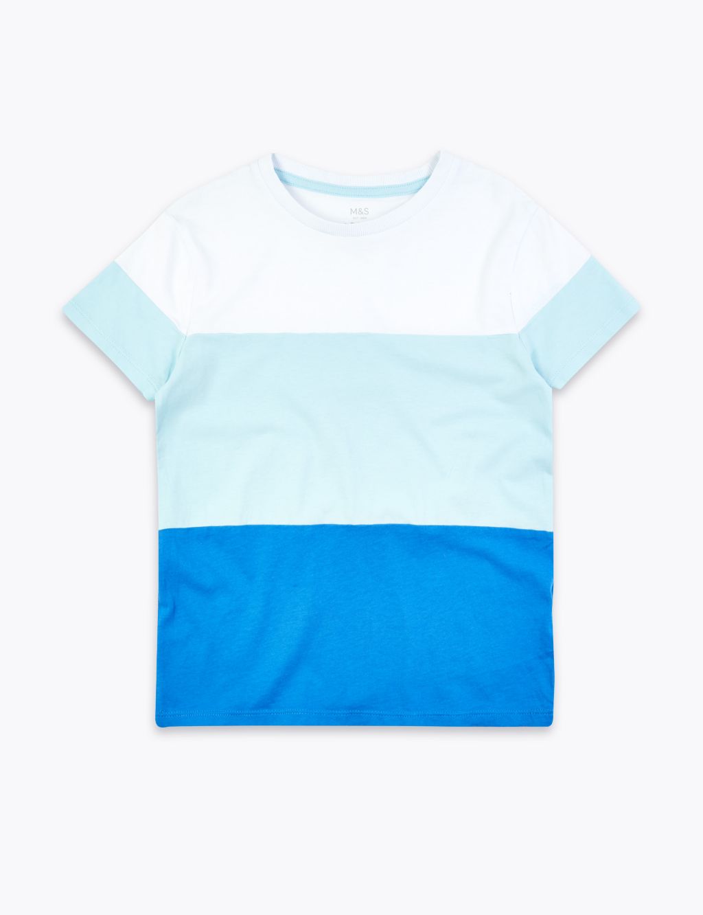 Pure Cotton Colour Block T-Shirt (6-16 Yrs) | M&S