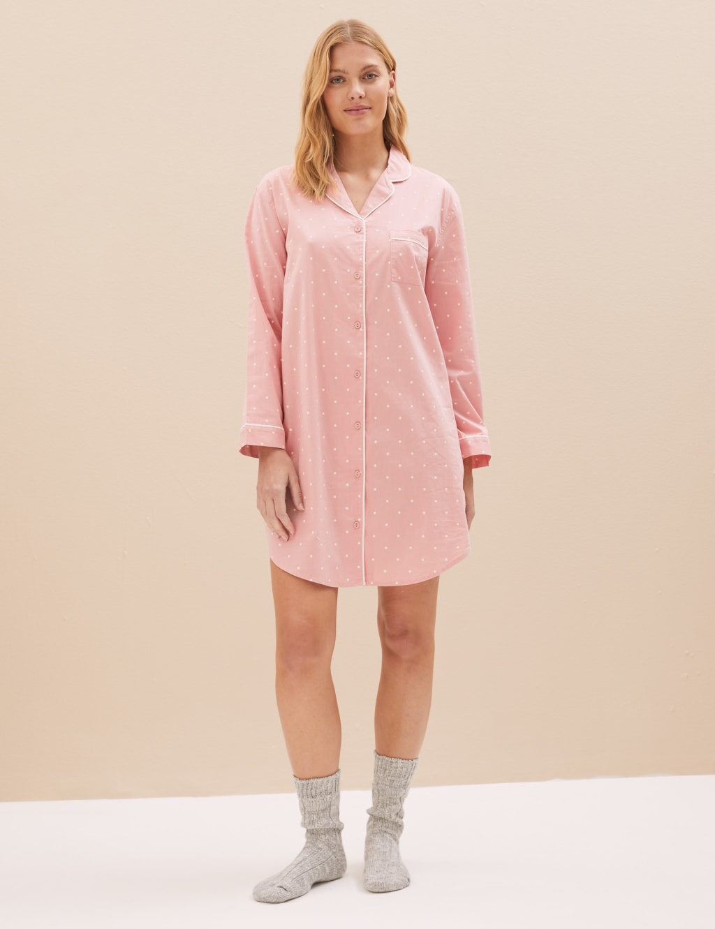 Pure Cotton Cool Comfort™ Nightshirt Body M&S