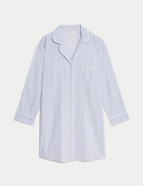 Pure Cotton Cool Comfort™ Striped Nightshirt Image 2 of 4