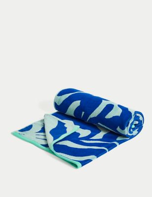 Pure Cotton Coral Beach Towel Image 2 of 6