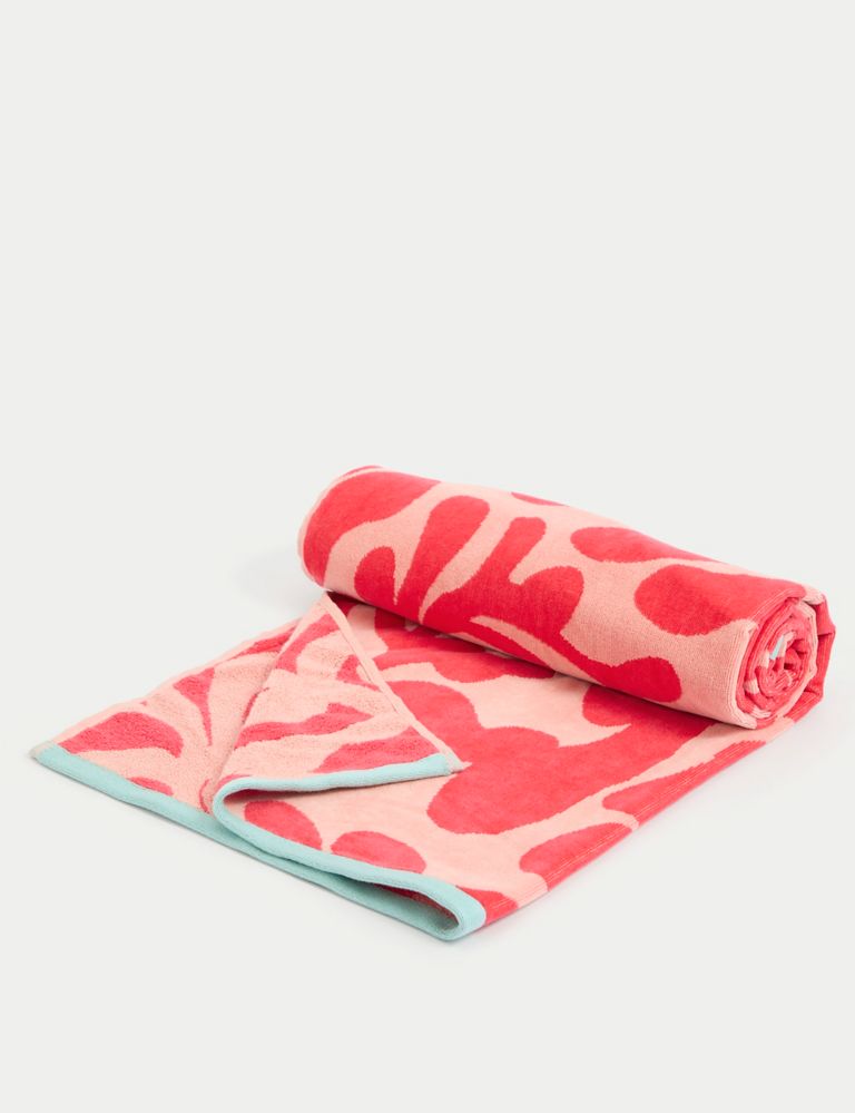 Pure Cotton Coral Beach Towel 2 of 5