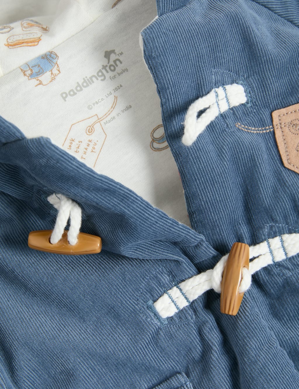 Pure Cotton Cord Paddington Padded Jacket 7lbs 12 Mths