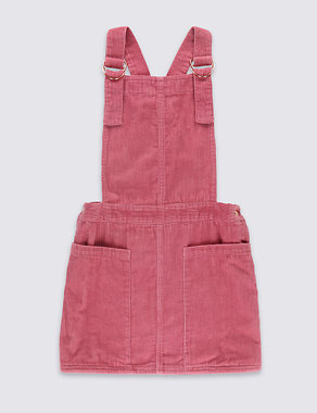 Pure Cotton Cord Pinny Dress (5-14 Years) Image 2 of 4