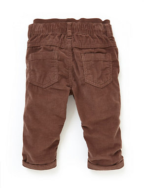 Pure Cotton Cord Trouser with Jersey Lining Image 2 of 3