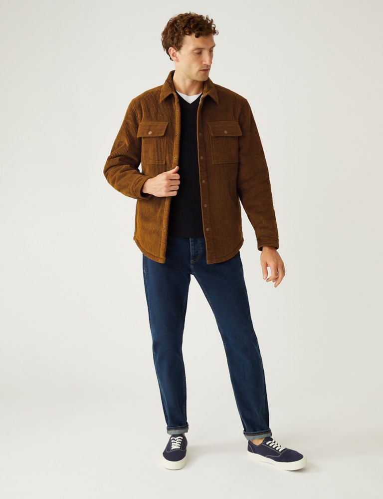 Pure Cotton Corduroy Borg Lined Shacket 3 of 4