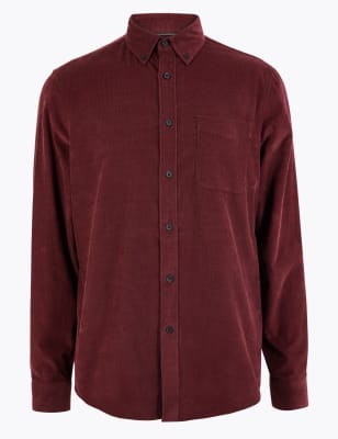 Pure Cotton Corduroy Shirt | M\u0026S 