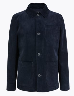Pure Cotton Corduroy Utility Jacket M S Collection M S