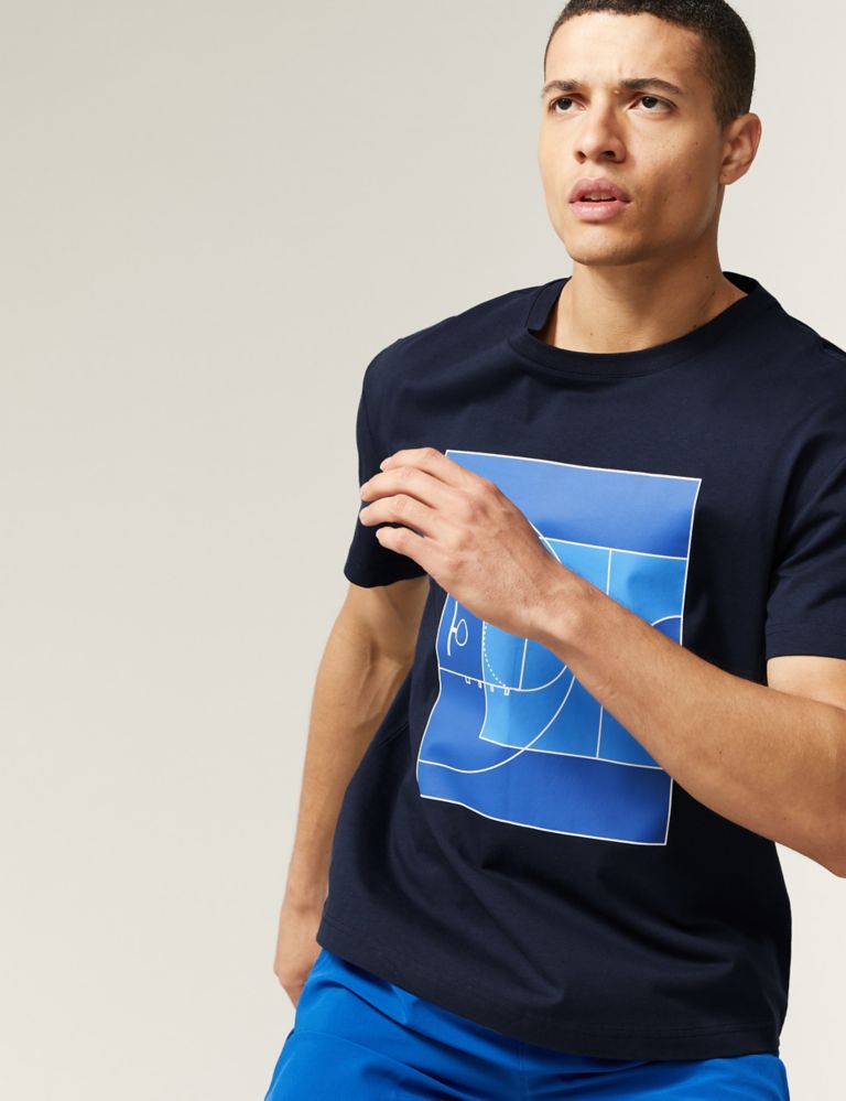 Pure Cotton Court Graphic T-Shirt | Goodmove | M&S