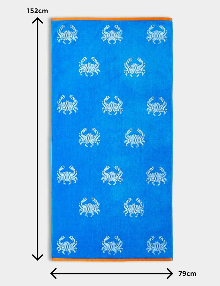 Pure Cotton Crab Beach Towel 4 of 4