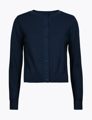 marks and spencer navy cardigan