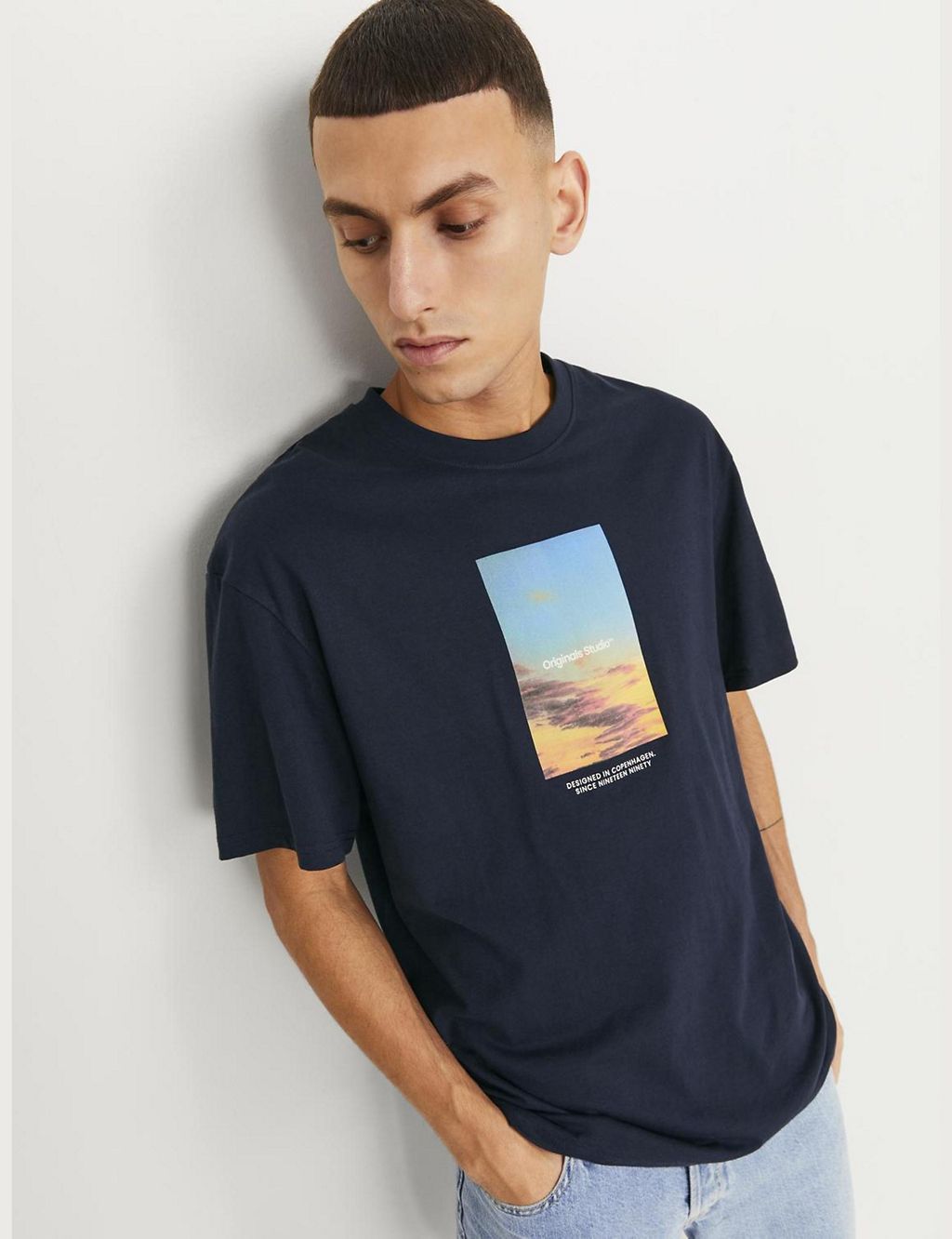 Pure Cotton Crew Neck Graphic T-Shirt 2 of 8