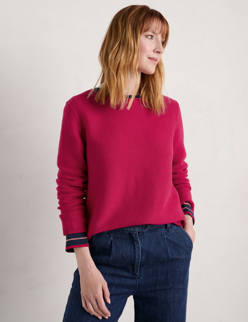 Pure Cotton Crew Neck Jumper Seasalt Cornwall M&S
